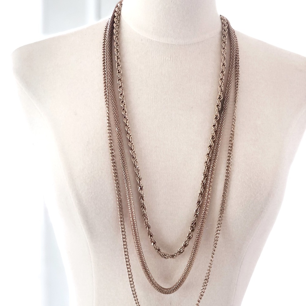 Three-tier Faux Gold Necklace